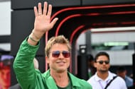 Brad Pitt at the F1 paddock during the British GP (Photo by Dan Mullan/Getty Images)