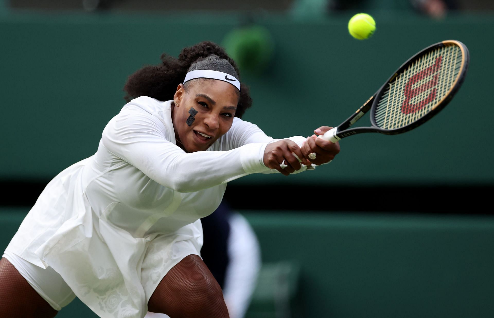 Serena Williams in action at Wimbledon 2022