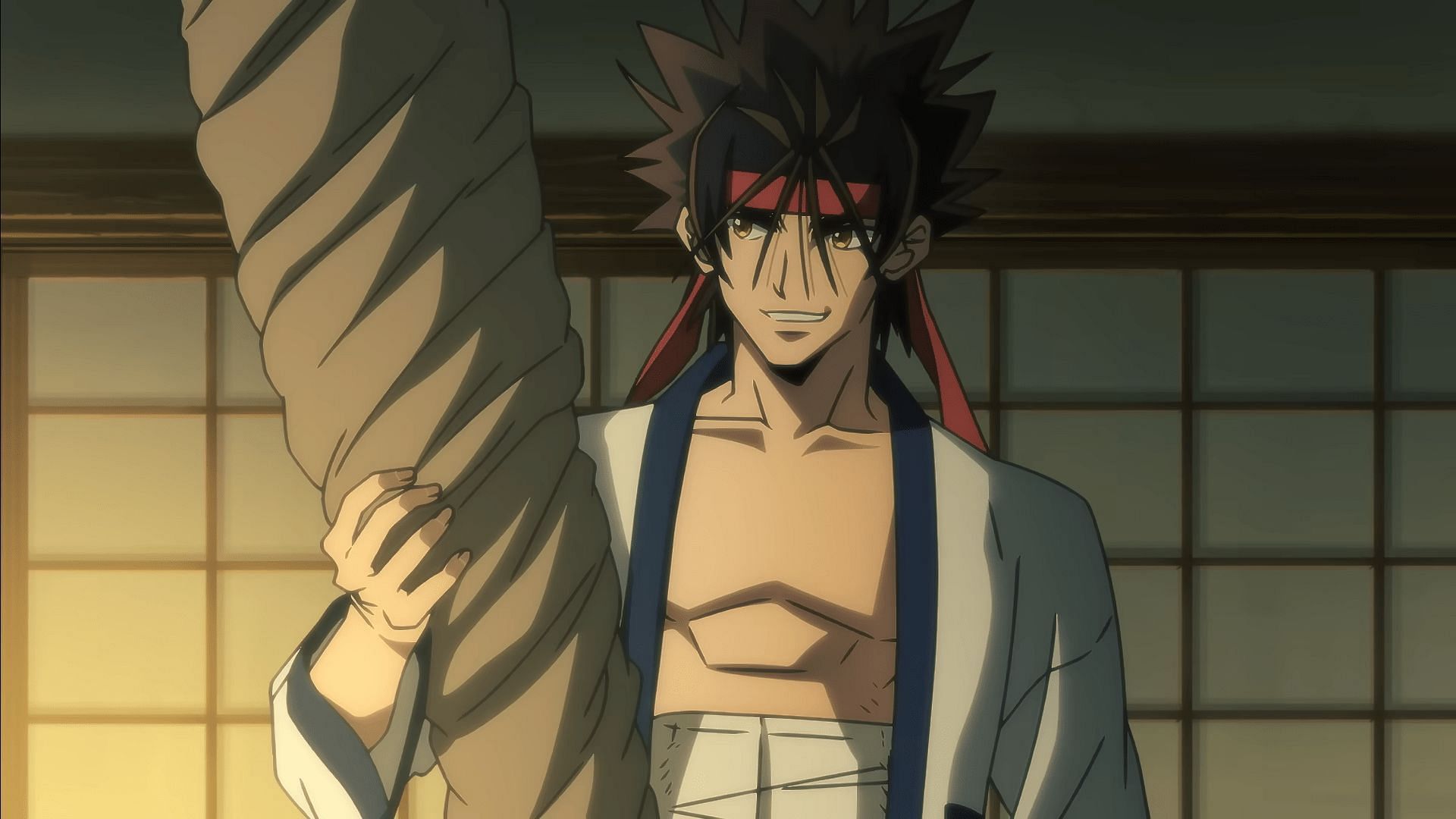 Sanosuke Sagara as seen in the series&#039; anime (Image via Liden Films)