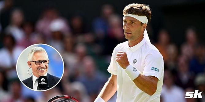 "Chuffed to have been on Wimbledon Centre Court to see Liam Broady's magnificent victory" - English football legend Gary Lineker