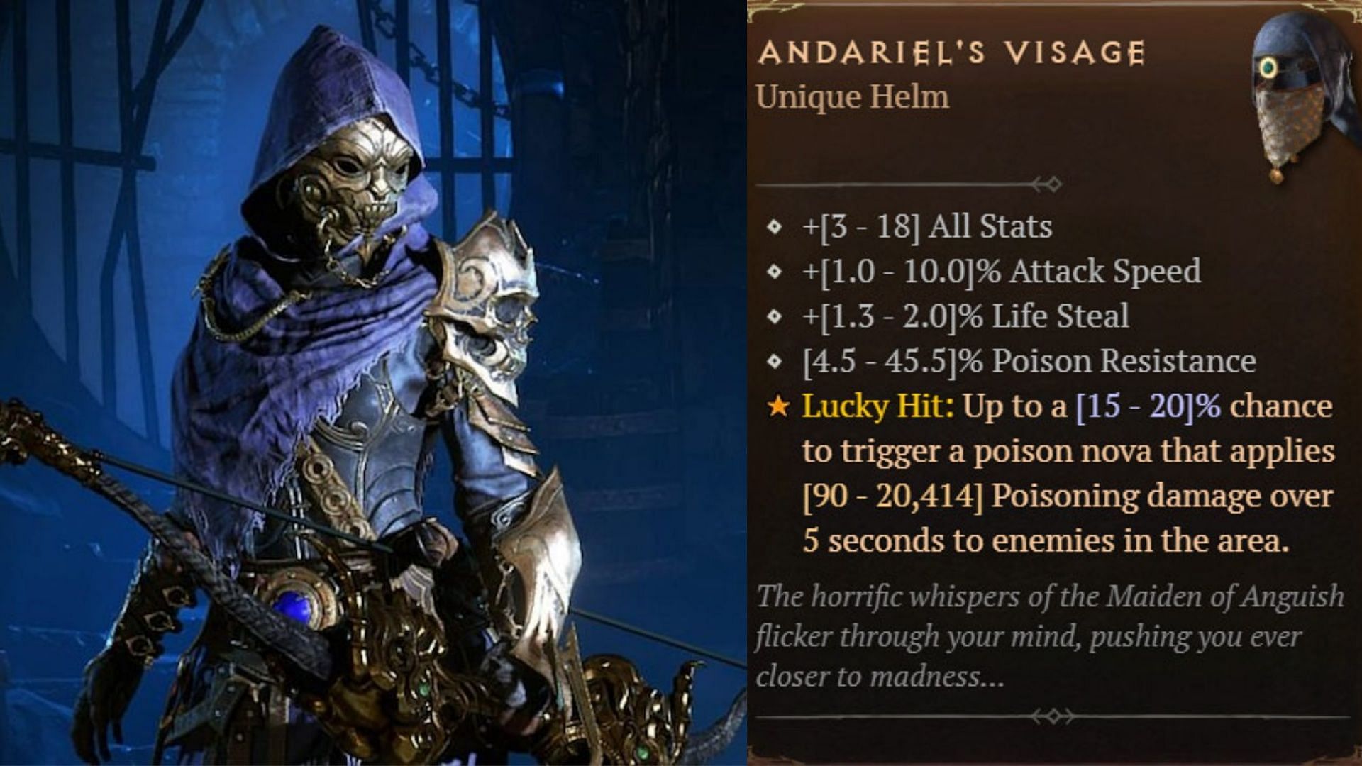 Andariel&#039;s Visage in Diablo (Image via Blizzard Entertainment)