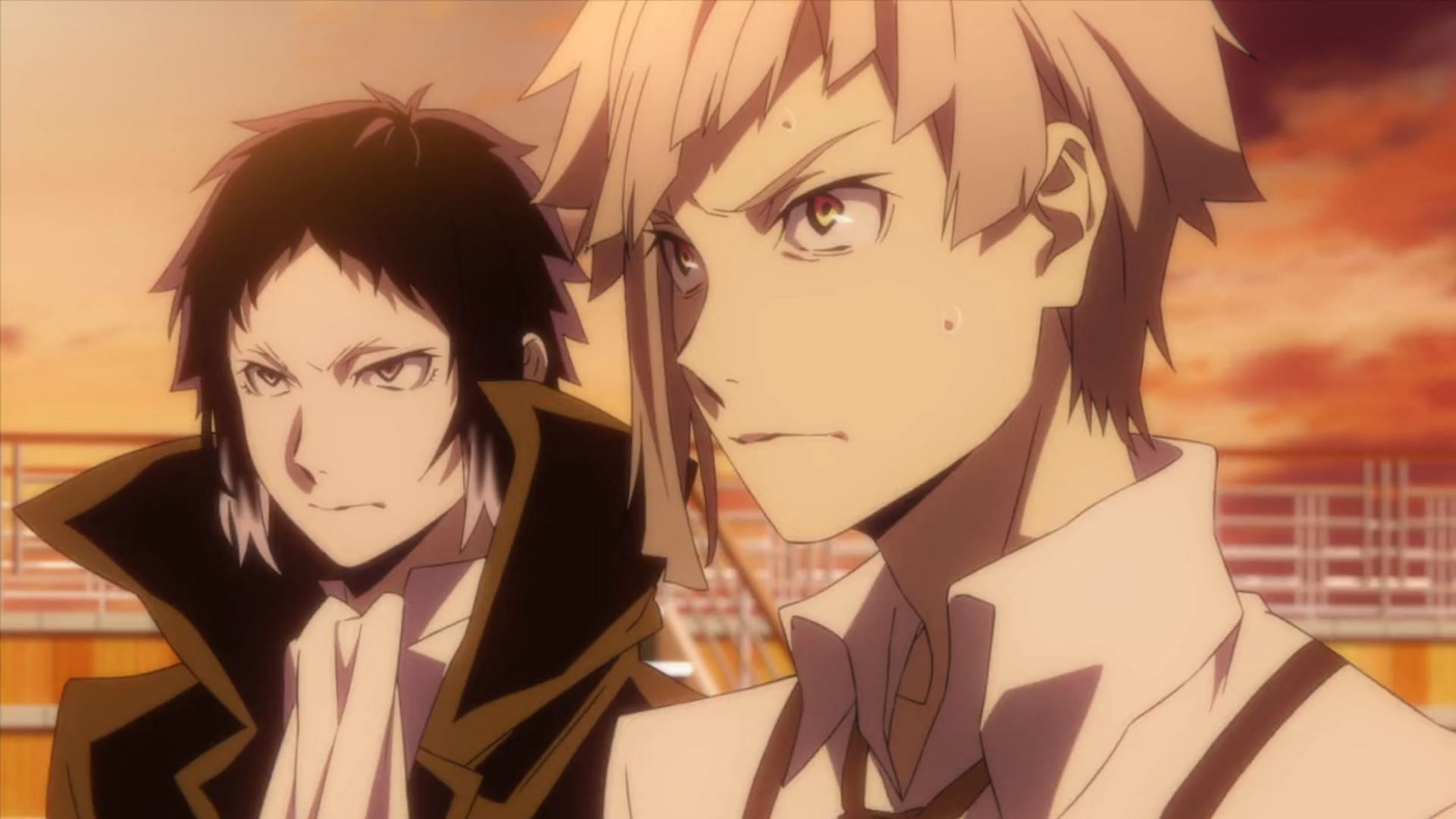 Akutagawa and Atsushi as seen in Bungo Stray Dogs (Image via BONES)