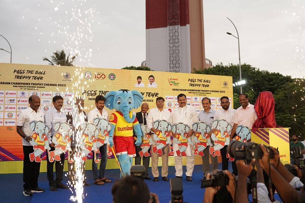 Mascot for Hockey Asian Championships unveiled (Image via Hockey Federation of India)