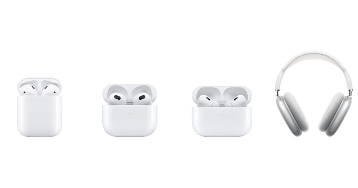 There are four Apple AirPods models on offer by the brand. (Image via Apple)
