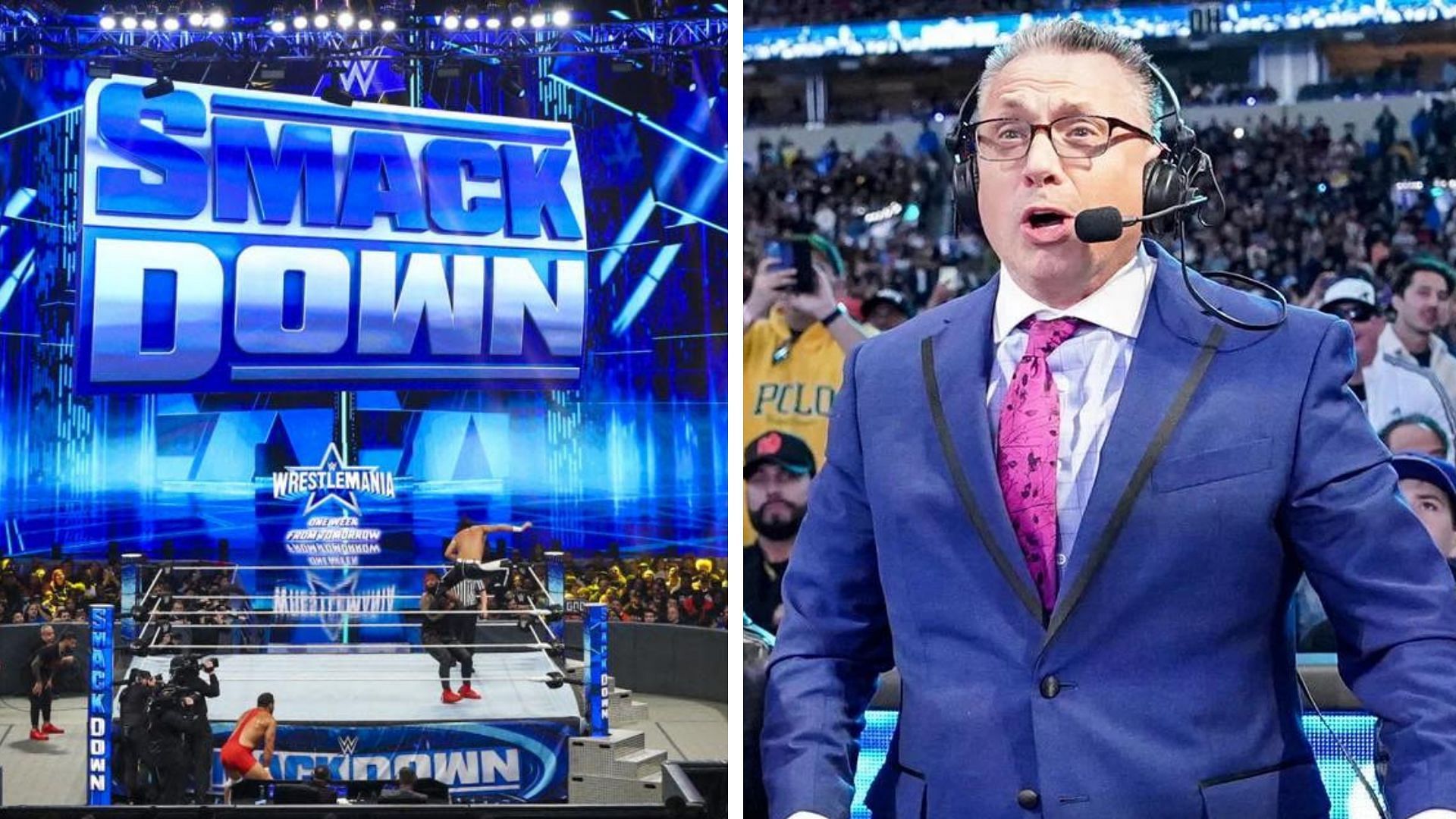 What did Michael Cole say in the opening moments of WWE SmackDown?