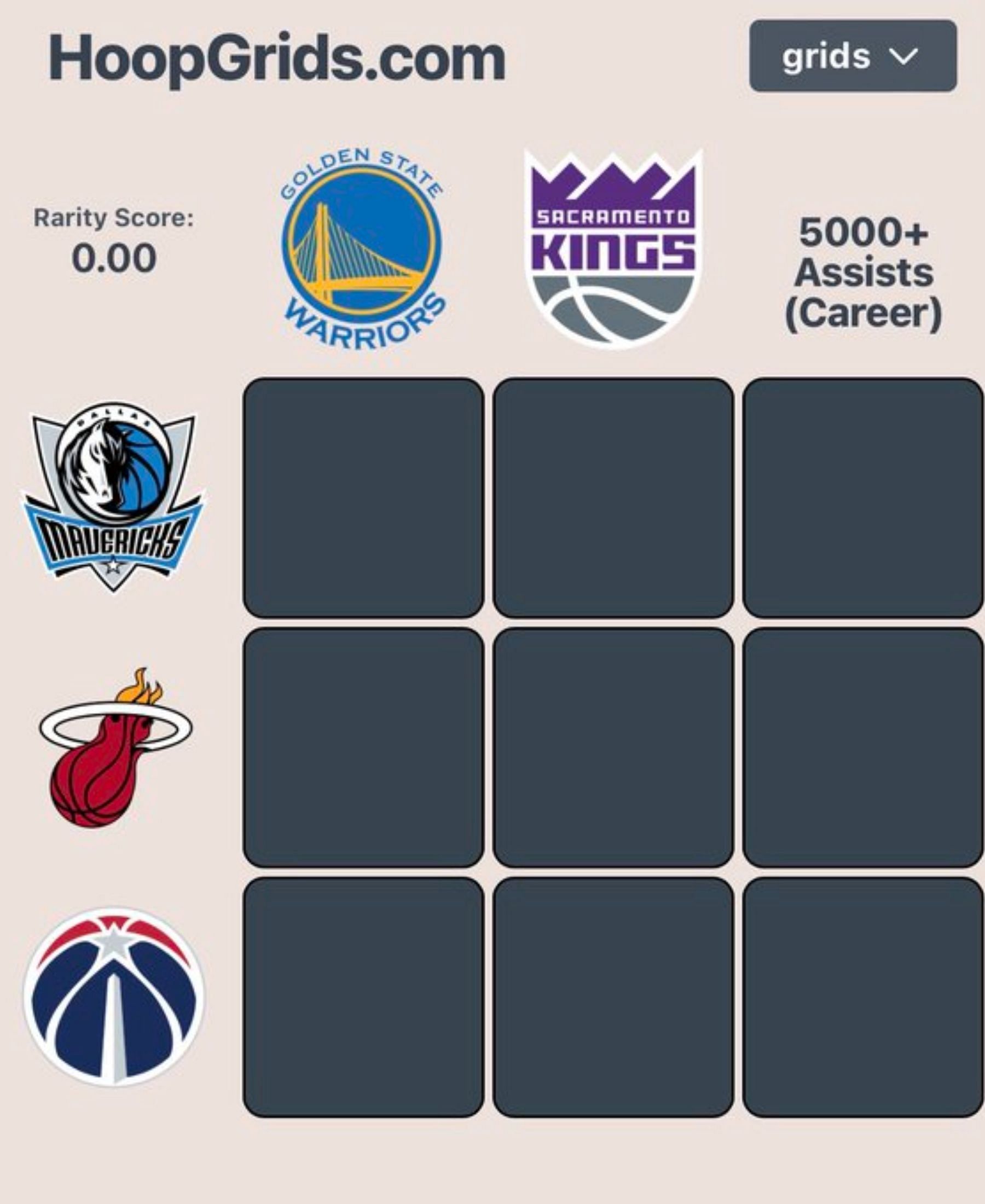 NBA HoopGrids - July 20