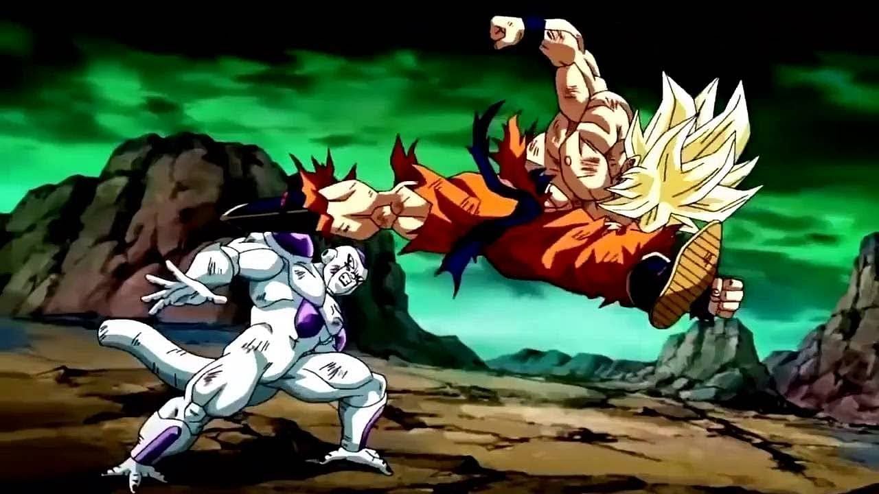  Goku (Super Saiyan) vs. Frieza (Image via Toei Animation)