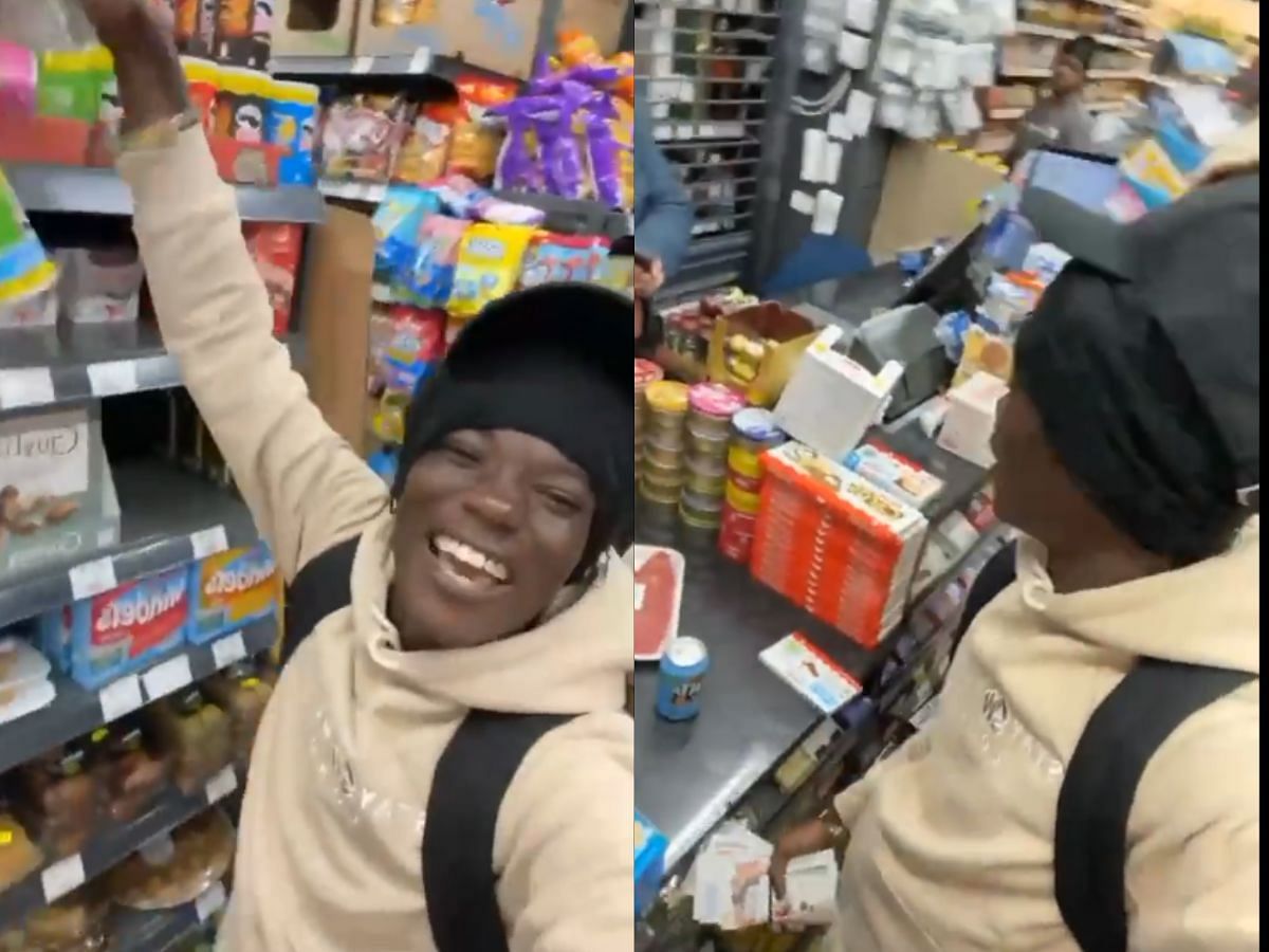 Mizzy creates public disturbance inside a store (Image via Twitter)