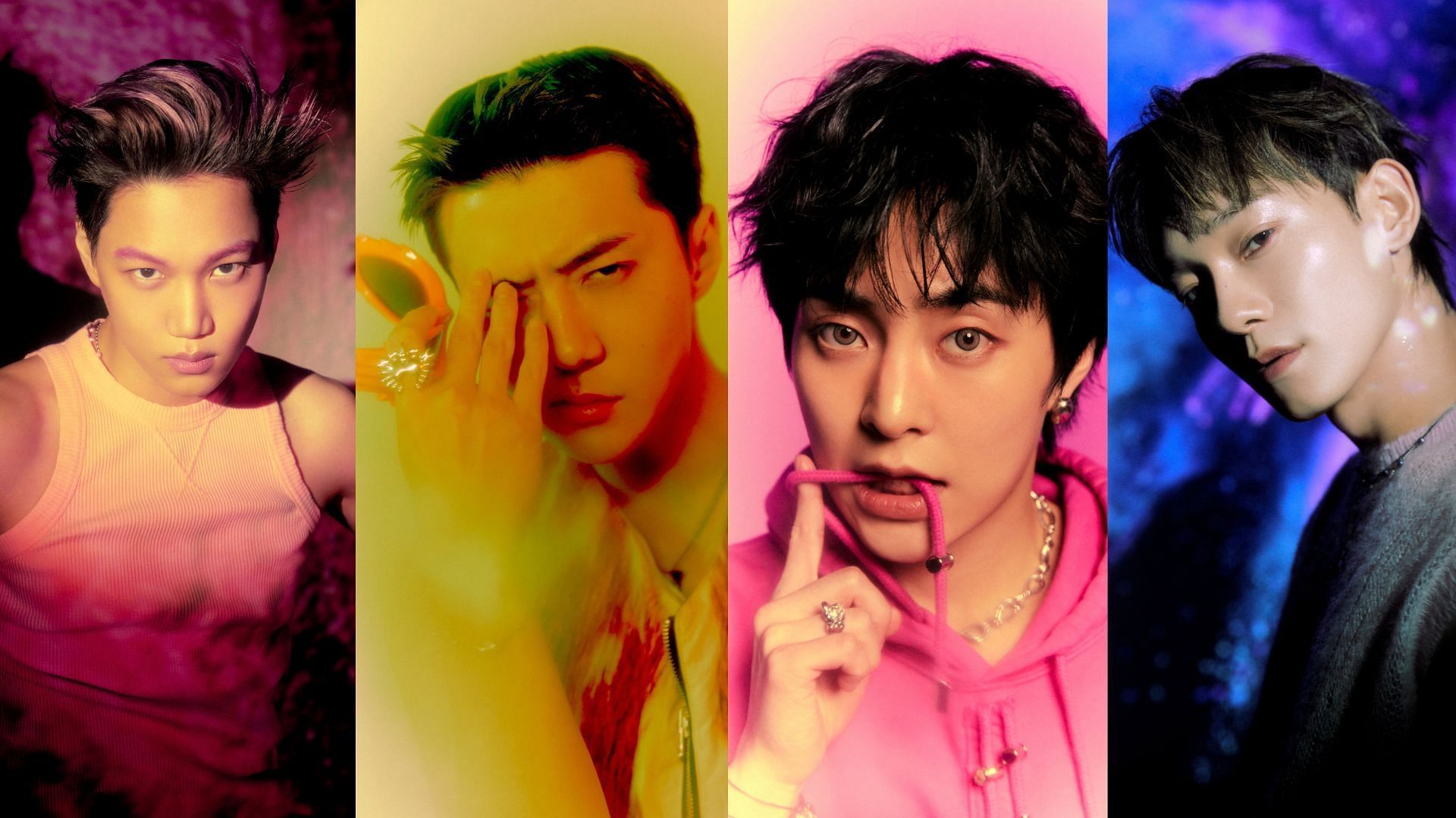 EXO plays with colours in latest teasers for Cream Soda (Images via Twitter/weareoneEXO)
