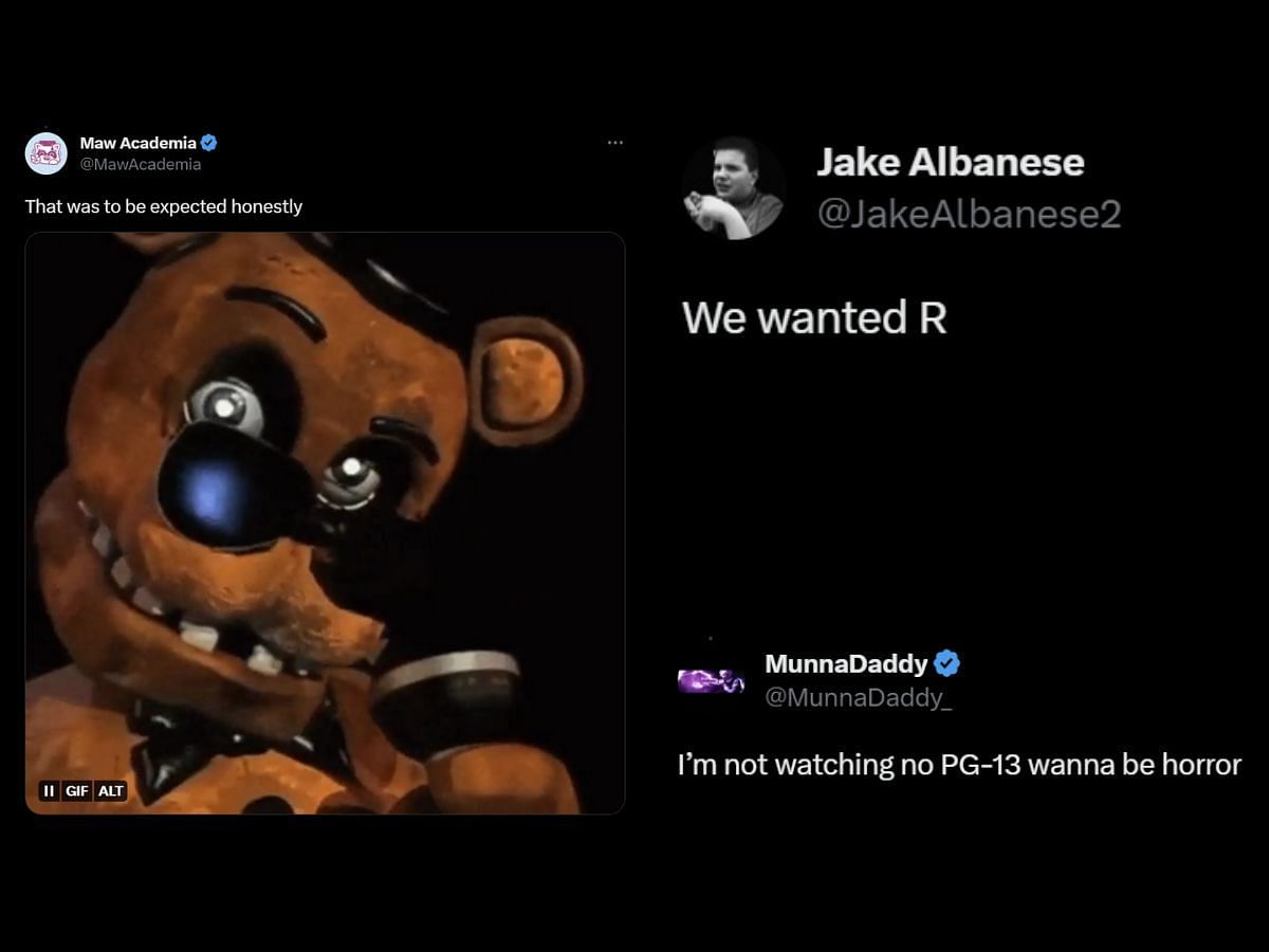 Five Nights at Freddy's' Director Defends PG-13 Rating and Tells Fans 'Not  to Expect' an R-Rated Cut : r/movies