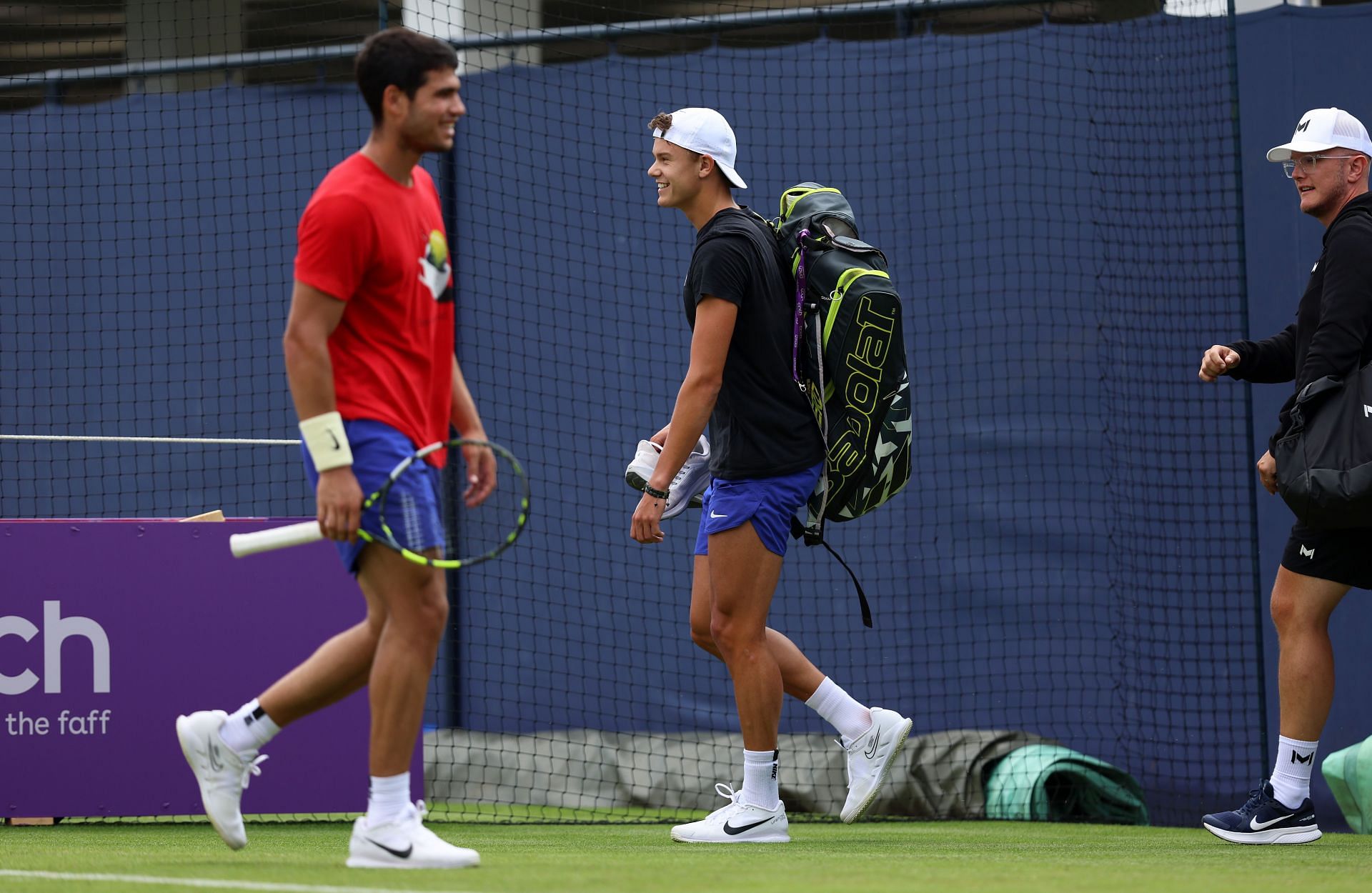 Carlos Alcaraz and Holger Rune at the 2023 Queen&#039;s Club Championships