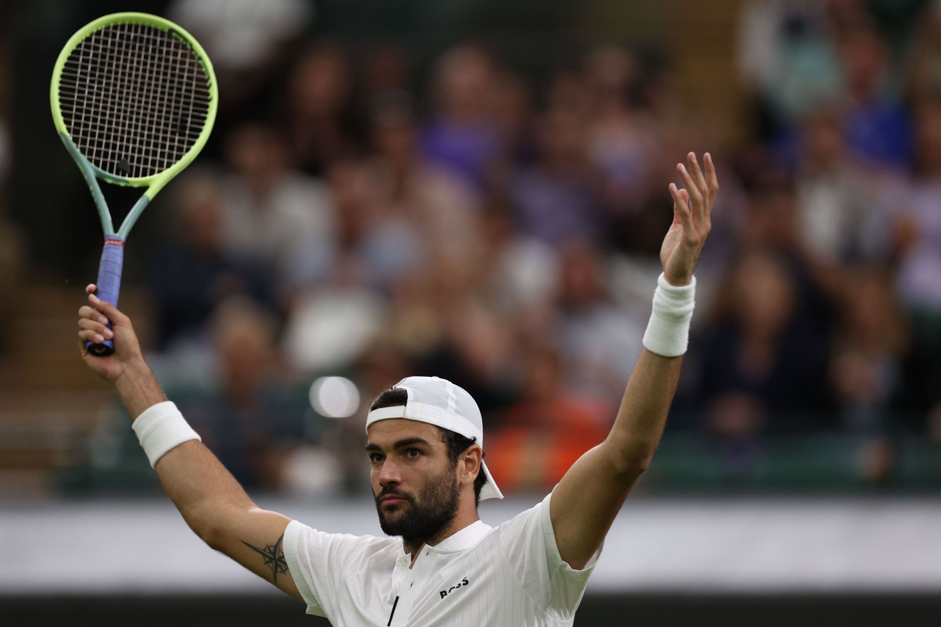 Matteo Berrettini at the 2023 Wimbledon Championships.