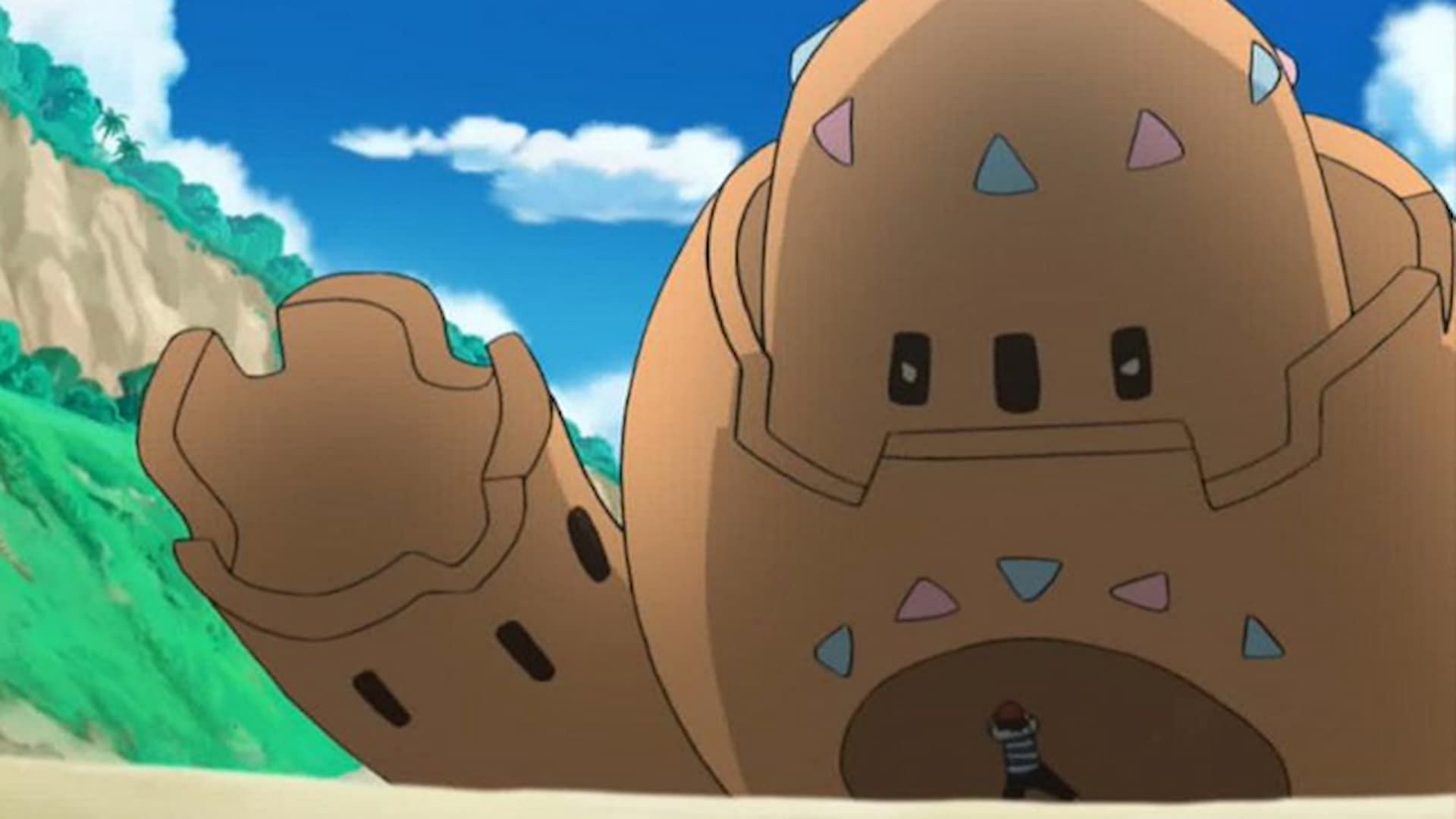 Ash and Pallosand from the anime (Image via The Pokemon Company)