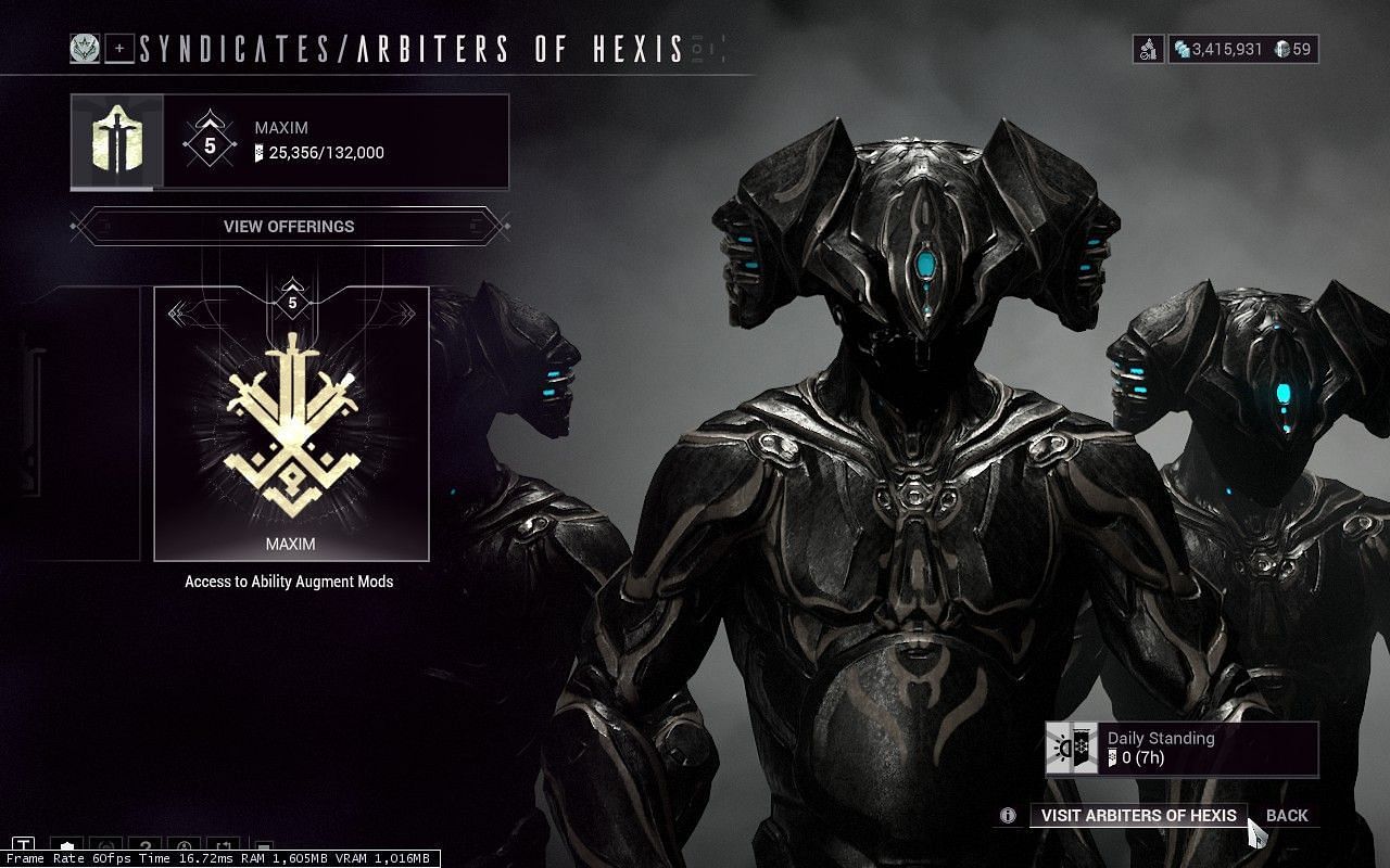 One can also manually visit the Arbiters of Hexis in a relay (Image via Digital Extremes)