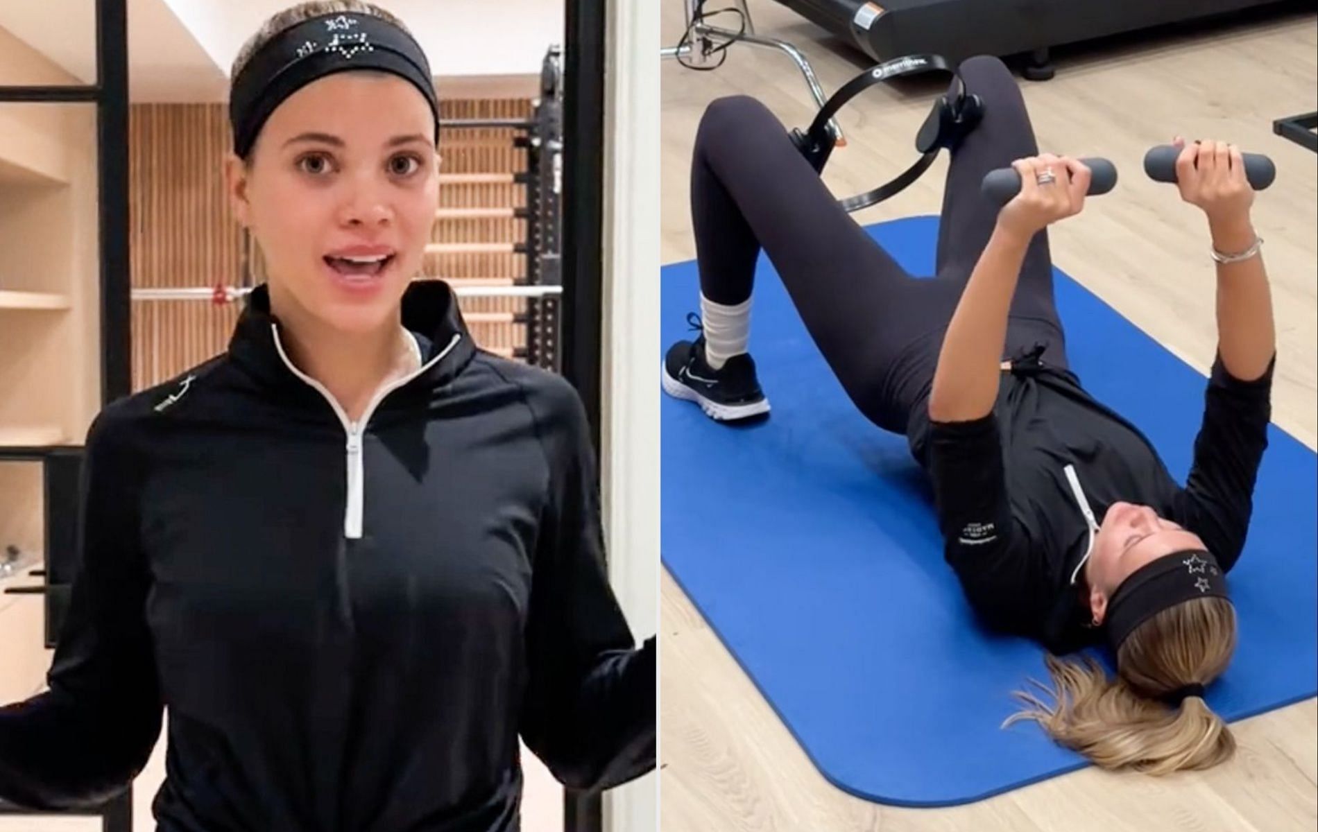 Sofia Richie&#039;s 15-minute workout routine on TikTok (Image via People)