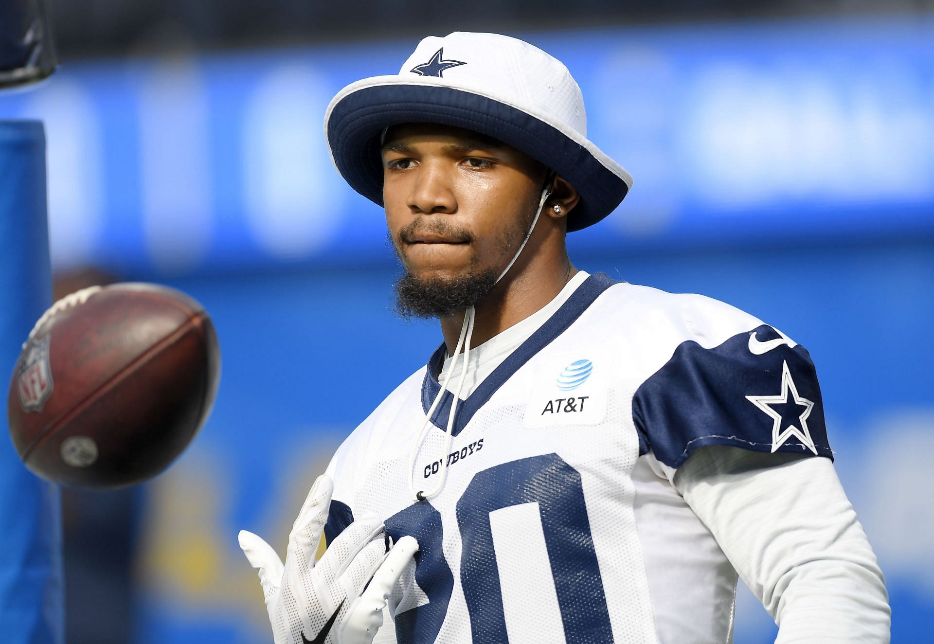 Tony Pollard at Dallas Cowboys v Los Angeles Chargers