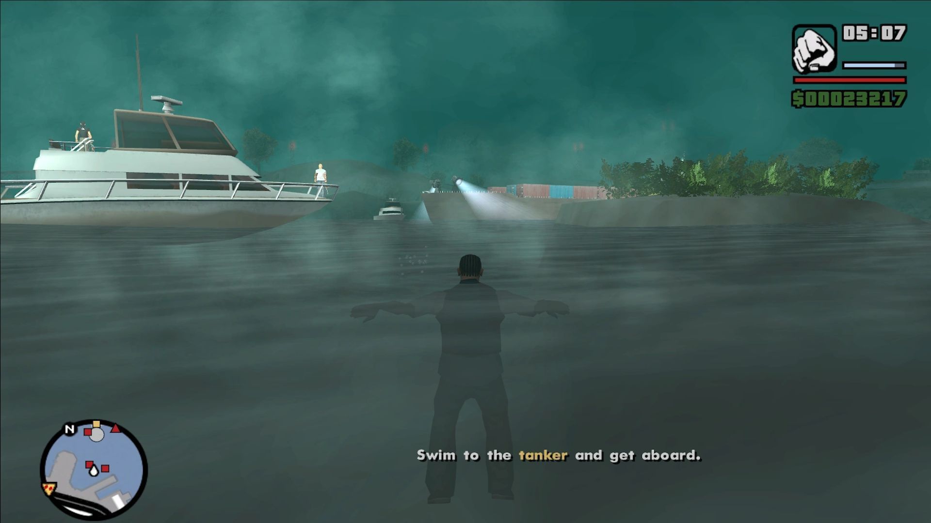 Most protagonists couldn&#039;t swim like CJ could (Image via GTA Wiki)