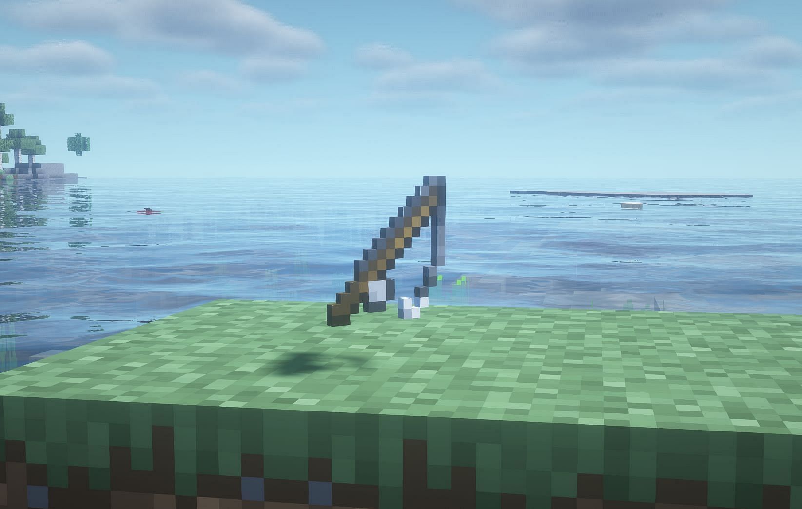 Fishing rod in Minecraft (Image via Mojang)