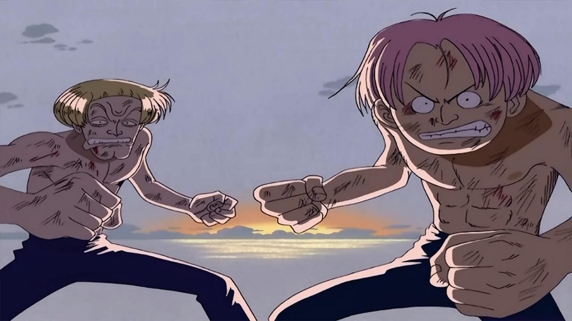 Koby and Helmeppo during their training (Image via Eiichiro Oda/Shueisha, One Piece)