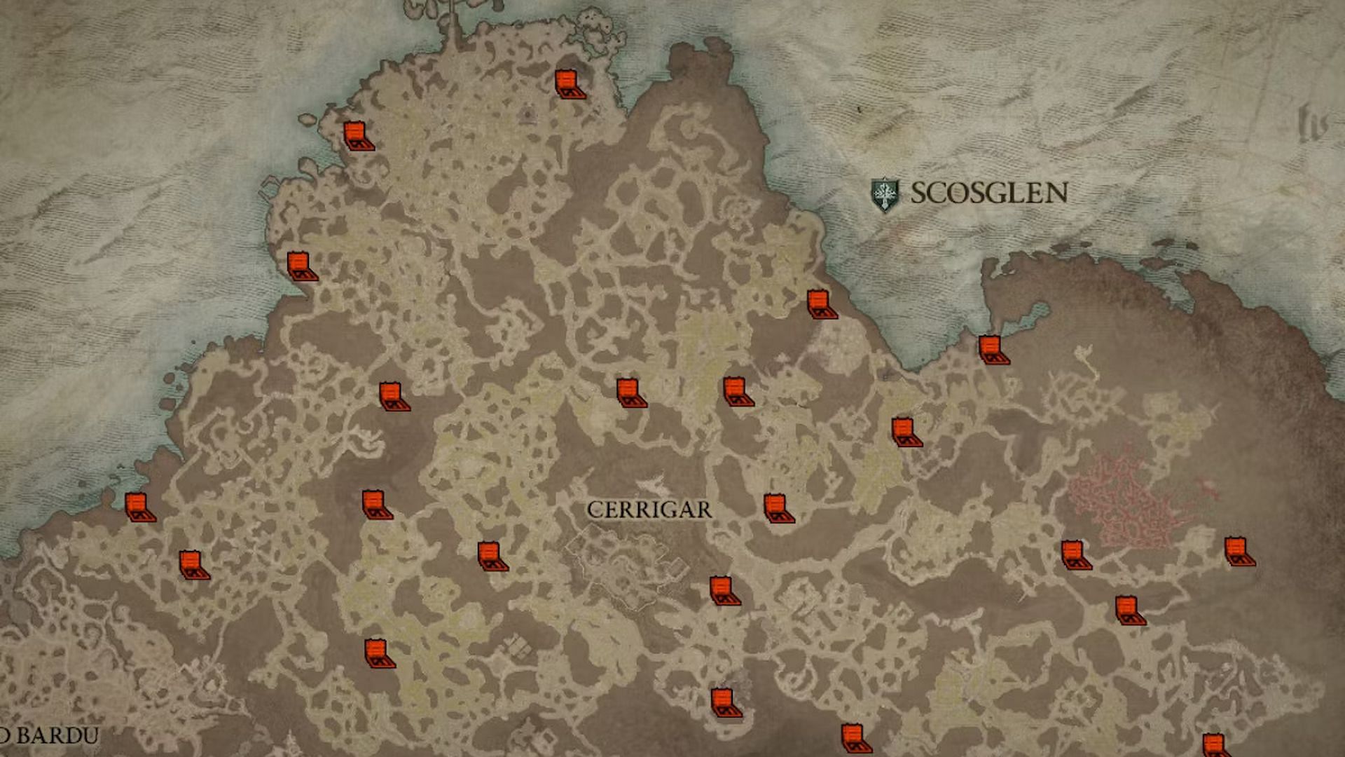 These are the cellar locations in Scosglen (Image via Diablo 4)