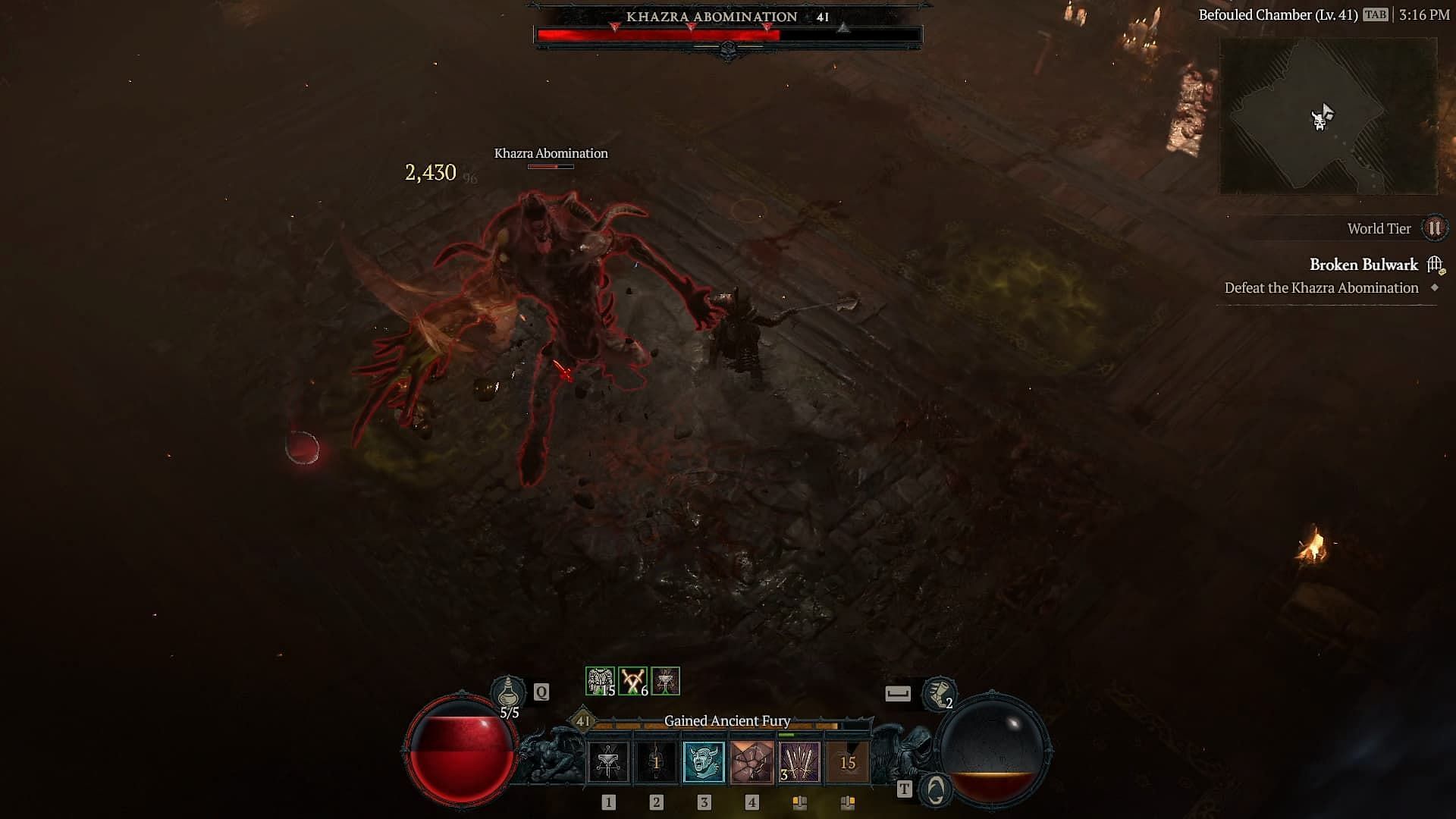 The Diablo 4 Broken Bulwark boss (Image via Blizzard)