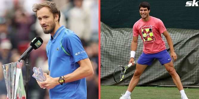 "The way Carlos Alcaraz plays, he can win 5 Wimbledons" - Daniil Medvedev
