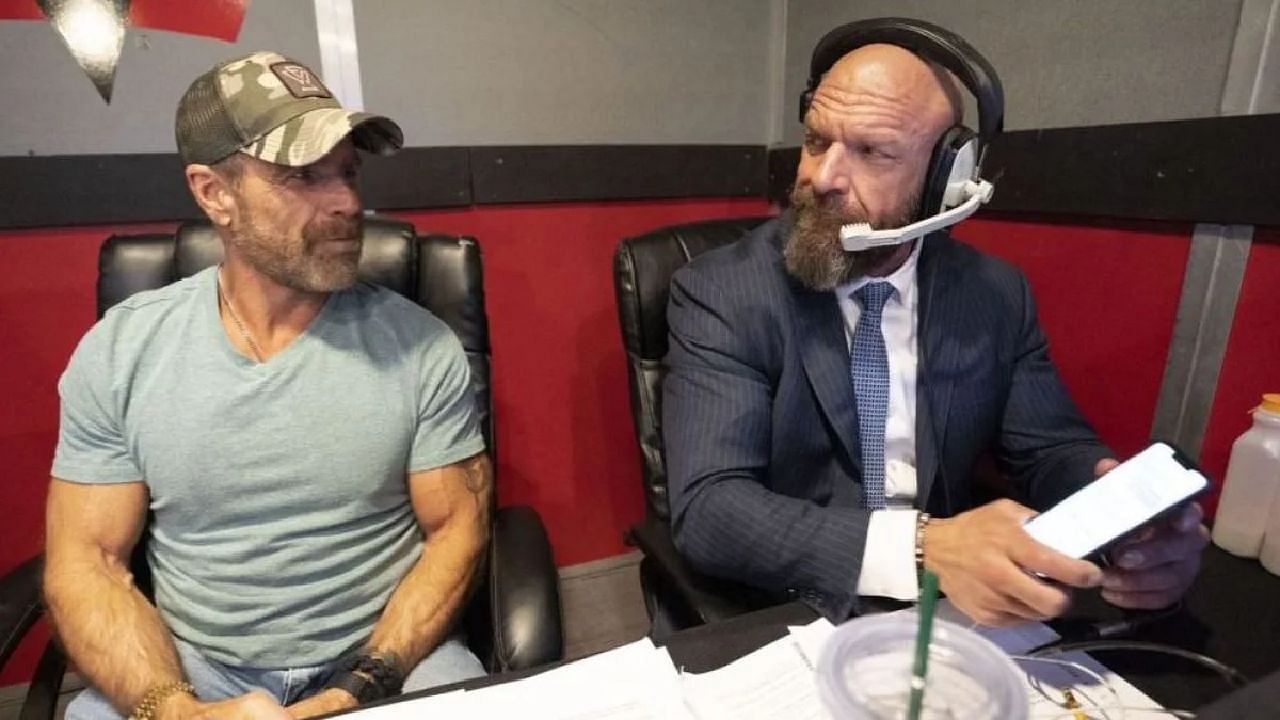 Shawn Michaels with Triple H, WWE