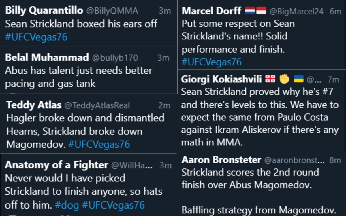 Sean Strickland vs. Abus Magomedov "Boxed his ears off" Sean