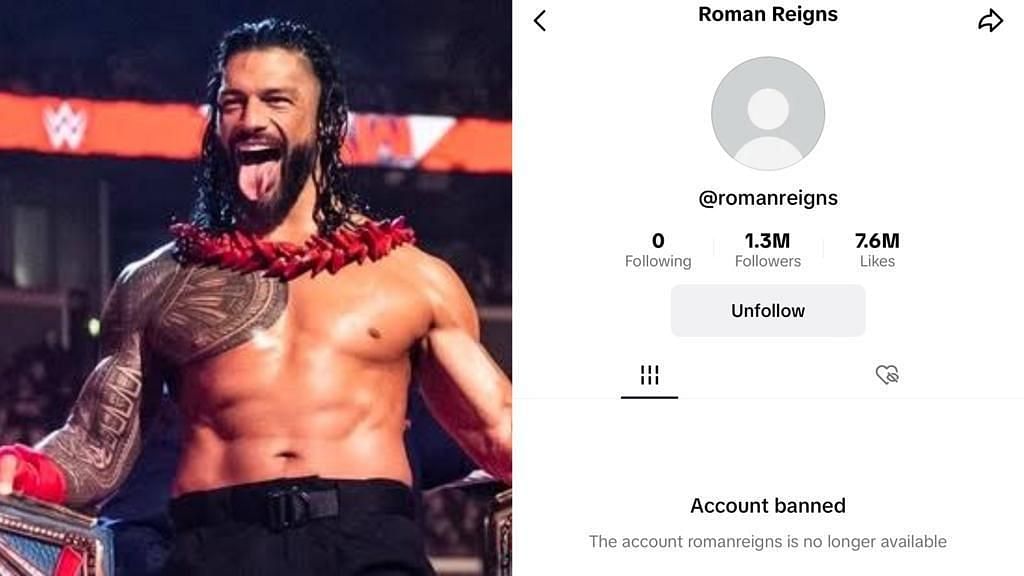 Roman Reigns was recently banned from TikTok