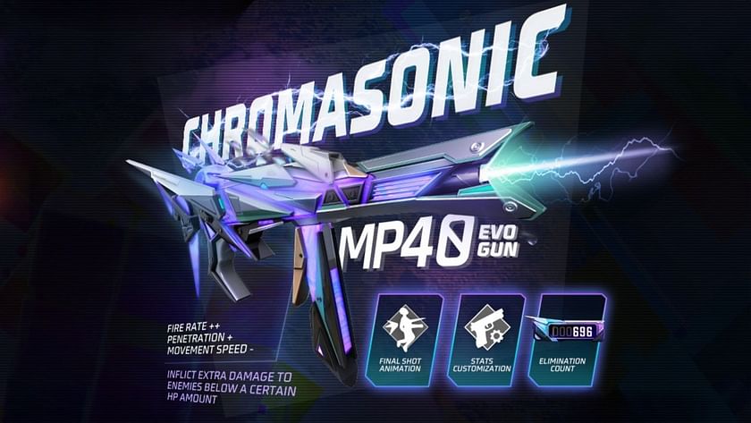 How to get Chromasonic MP40 Evo gun skin in Free Fire MAX