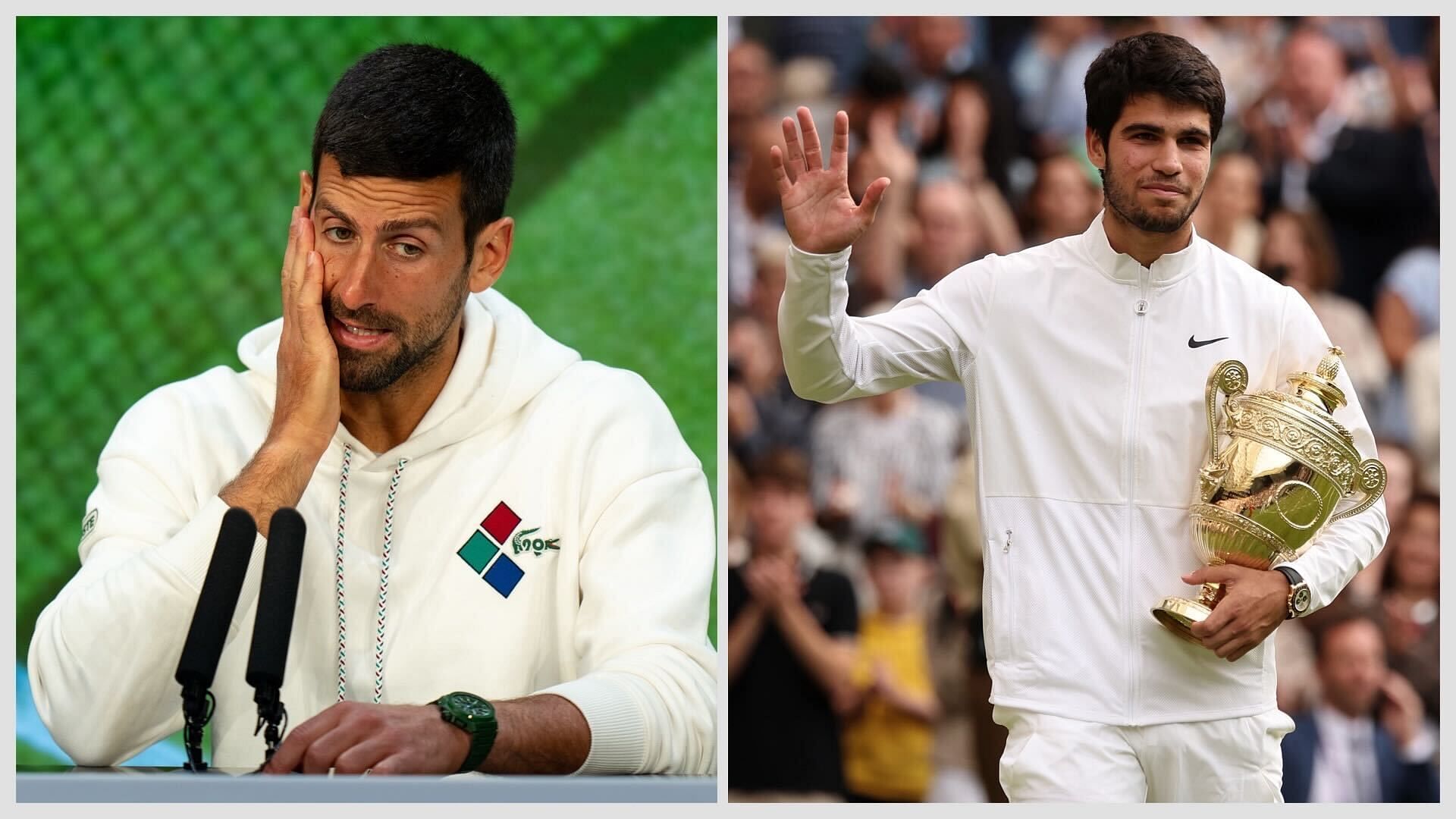 Novak Djokovic lost to Carlos Alcaraz in the 2023 Wimbledon Championships final.