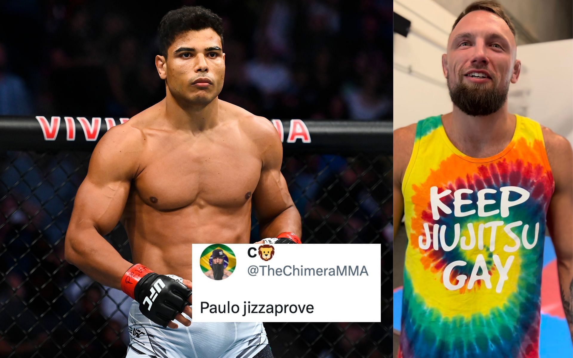 Paulo Costa (left) and Craig Jones (right). [Images courtesy: via Twitter @BorrachinhaMMA]