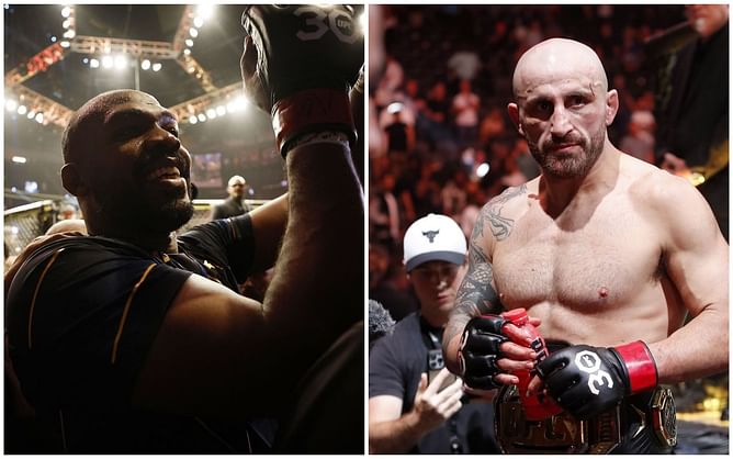 “I don’t like that” - Jon Jones runs into Alexander Volkanovski at ESPYs, discusses tied No.1 pound-for-pound rankings in UFC