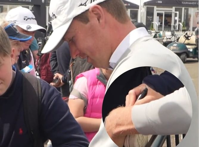 WATCH: Ben Griffin signs a shoe for fan at Scottish Open 2023, reveals signing a banana peel