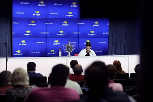 Carlos Alcaraz in a press conference