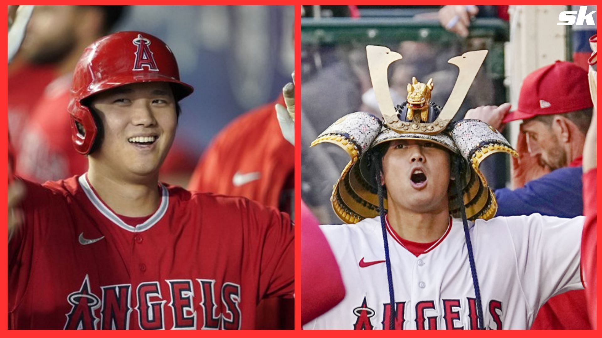  Angels media takes a group photo to commemorate what could be Shohei Ohtani