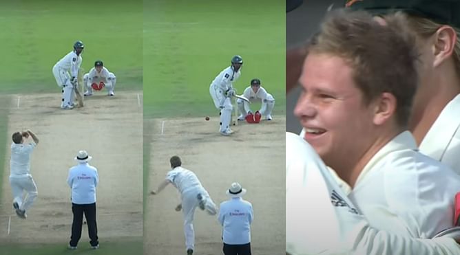 [WATCH] When leg-spinner Steve Smith claimed his first wicket on Test debut in 2010