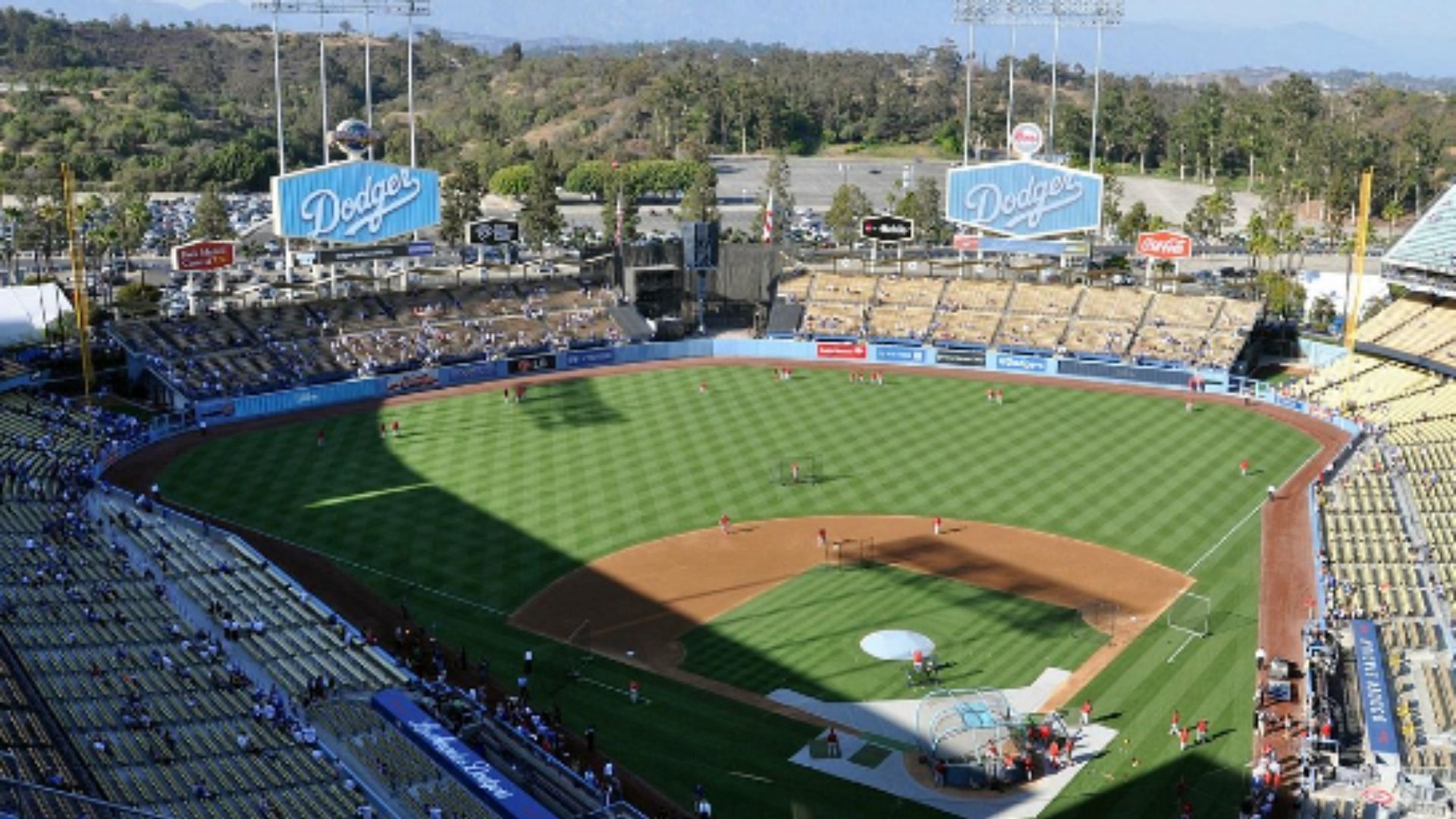 Dodger Stadium, the home ballpark of the Los Angeles Dodgers.