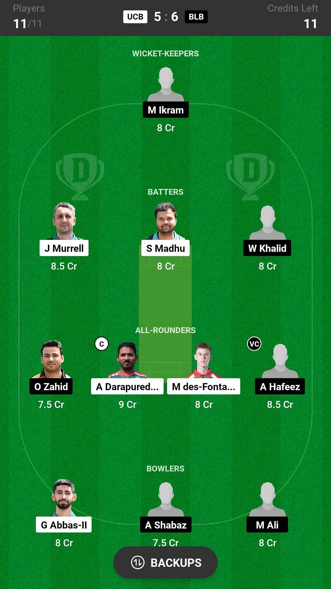 BLB Vs UCB Dream11 Prediction: Fantasy Cricket Tips, Today's Playing 11 ...