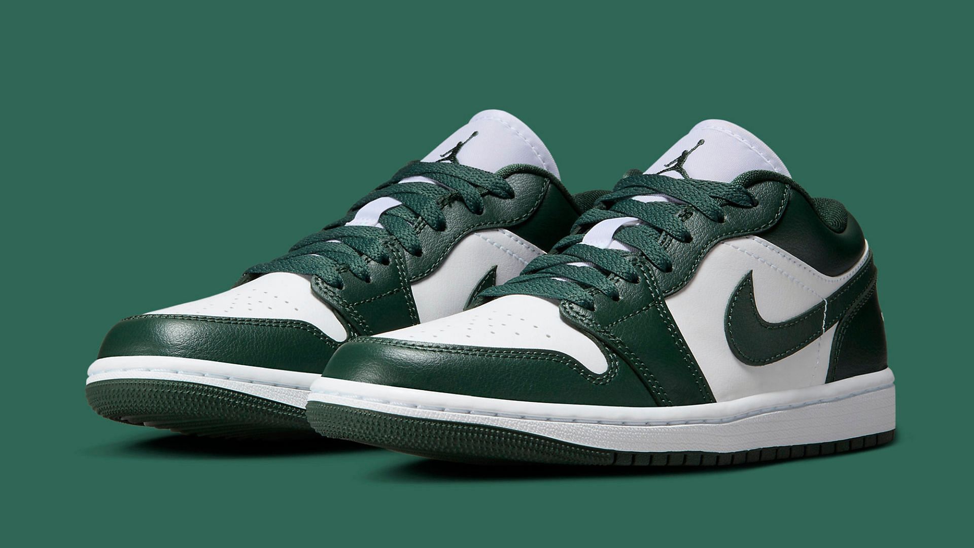 Nike air jordan outlet 1 low pine green/black-white