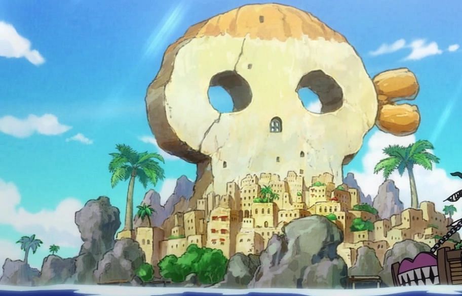 Hachinosu Island as seen in One Piece (Image via Toei Animation)
