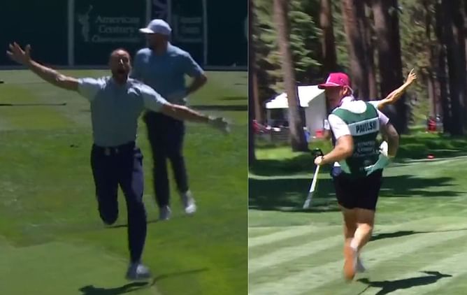 WATCH: Steph Curry's INSANE hole-in-one leaves Joe Pavelski bewildered