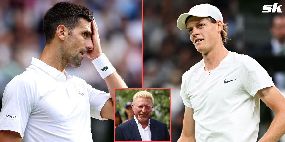 Novak Djokovic Boris Becker Jannik Sininer Wimbledon 2023