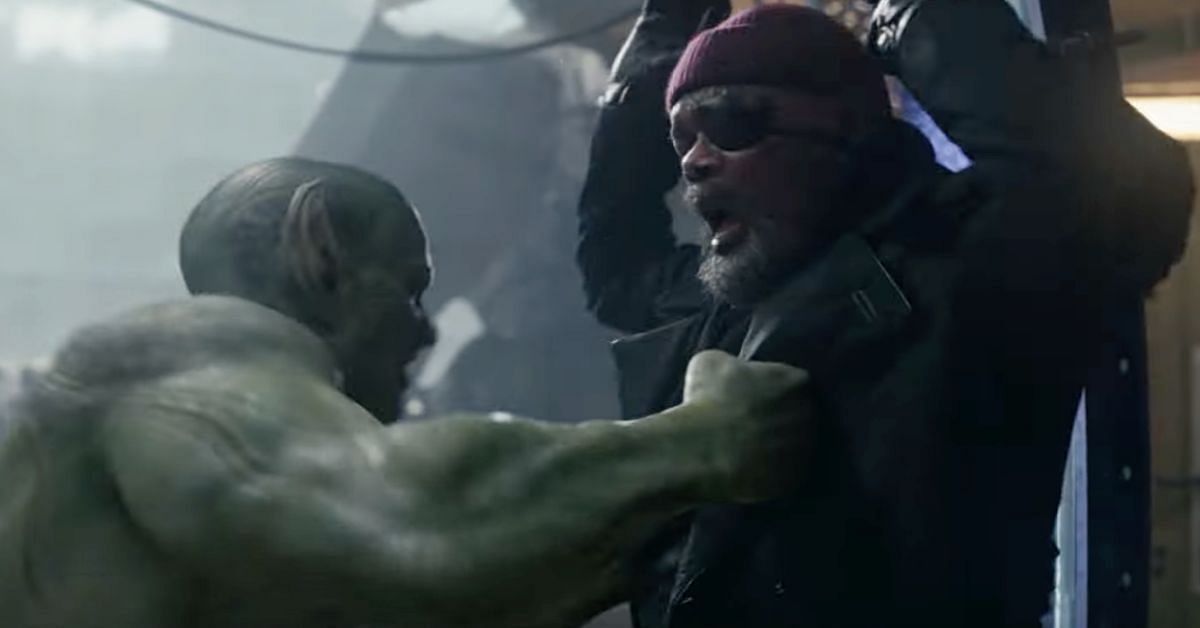 Nick Fury vs. Super Skrull (Image via Marvel)