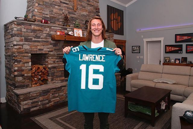 Trevor Lawrence With his jersey