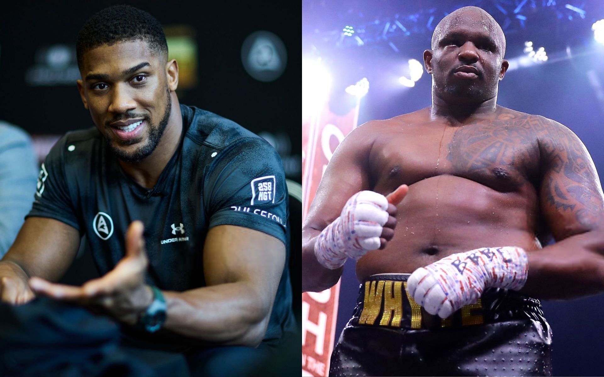 Anthony Joshua (left) and Dillian Whyte (right) [Images Courtesy: @GettyImages]