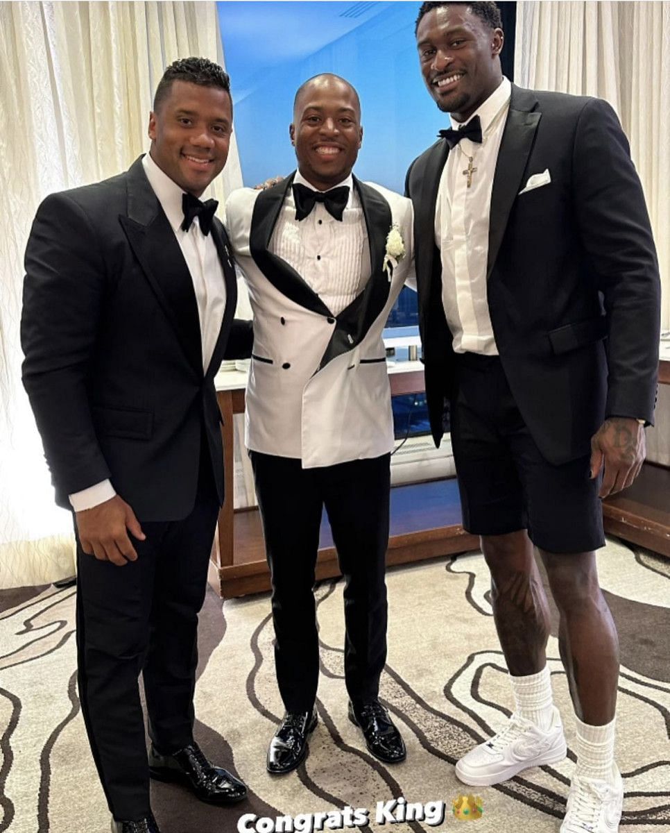 Russell Wilson, Tyler Lockett, and DK Metcalf (image via Instagram)