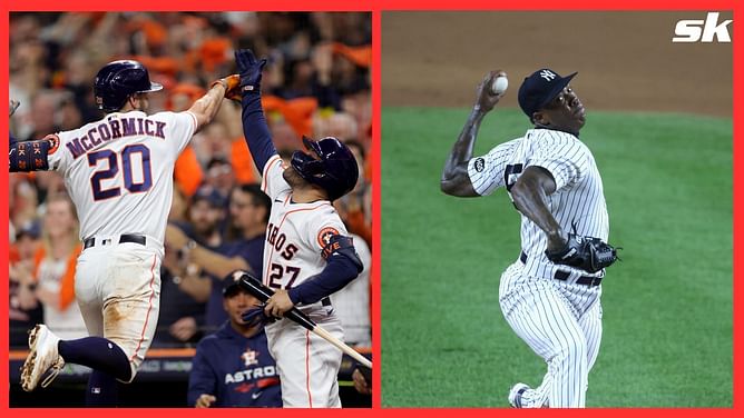 Houston Astros rejoice as their team hits around new Ranger Aroldis Chapman in show of vengeance for 2019 Yankee