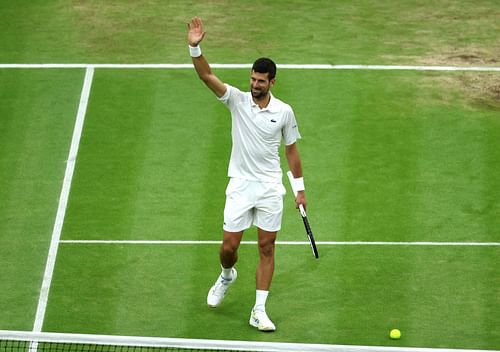 Djokovic at the 2023 Wimbledon Championships.