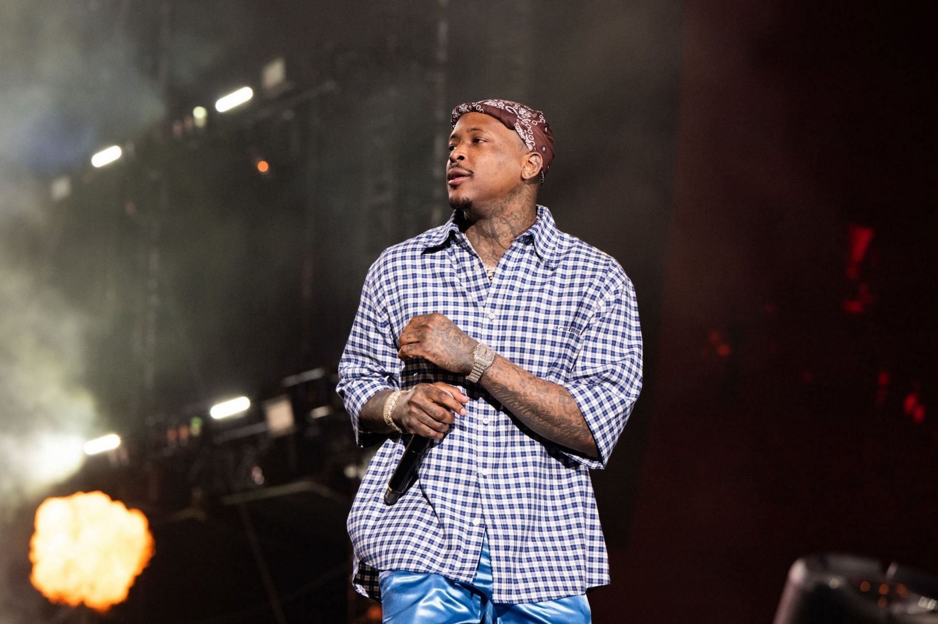 YG at Rolling Loud  Los Angeles at Hollywood Park Grounds in Inglewood, California on March 03, 2023 (Image via Getty Images)